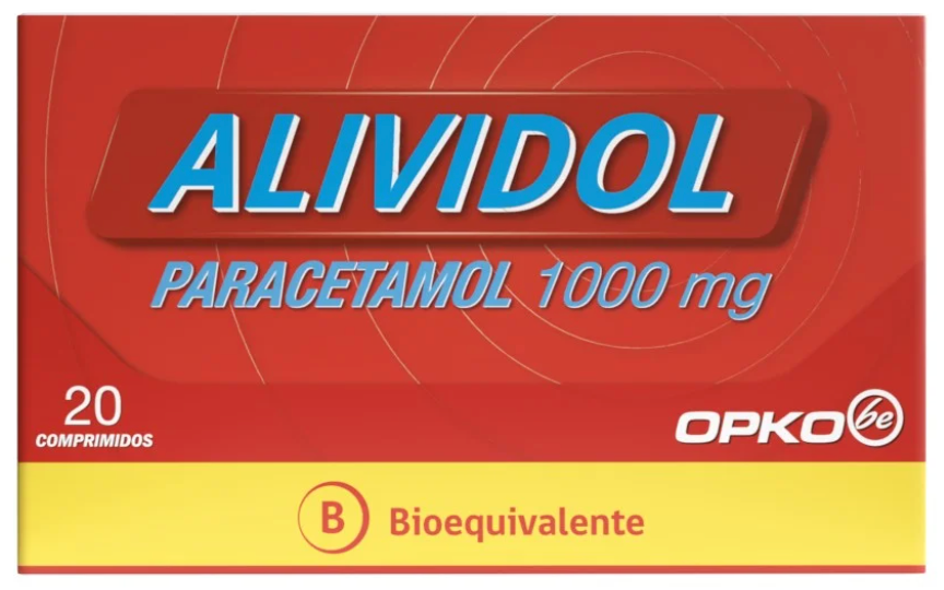 Paracetamol Alividol 1000 mg x 20 comprimidos