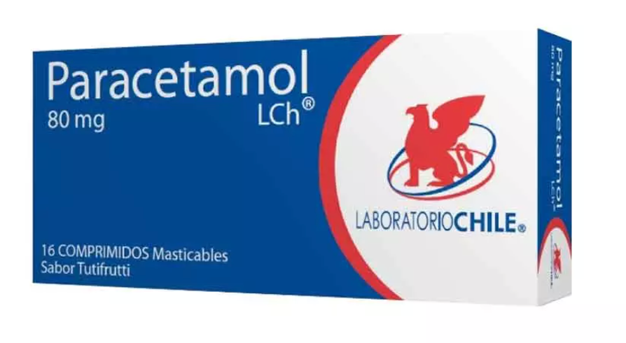 Paracetamol 80Mg. 16 Comprimidos Lab. Chile