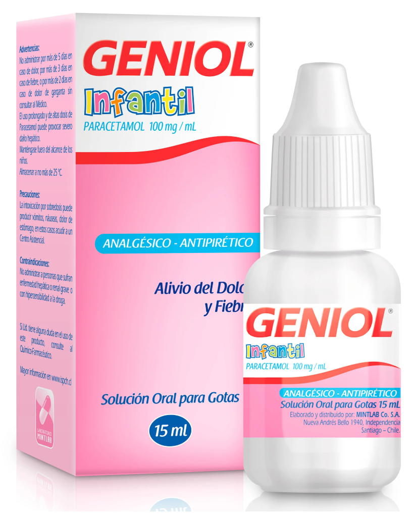 Geniol Infantil Paracetamol 100 mg/mL Gotas 15 mL