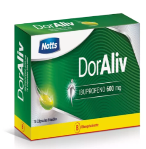 DorAliv Ibuprofeno 600 mg. 10 Cápsulas